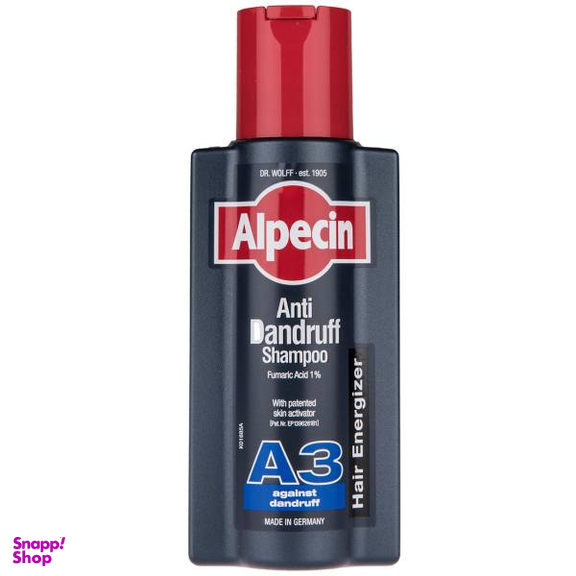 شامپو ضد شوره آلپسین (Alpecin) مدل A3 Anti Dandruff حجم 250 میلی لیتر