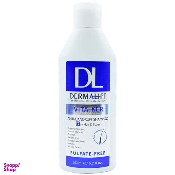 شامپوی ضد شوره موهای خشک درمالیفت (Dermalift) مدل Vita-Ker حجم 200 میلی لیتر