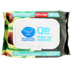 دستمال مرطوب پاک کننده آرایش دافی (Dafi) مدل Q10 Plus بسته 50 عددی
