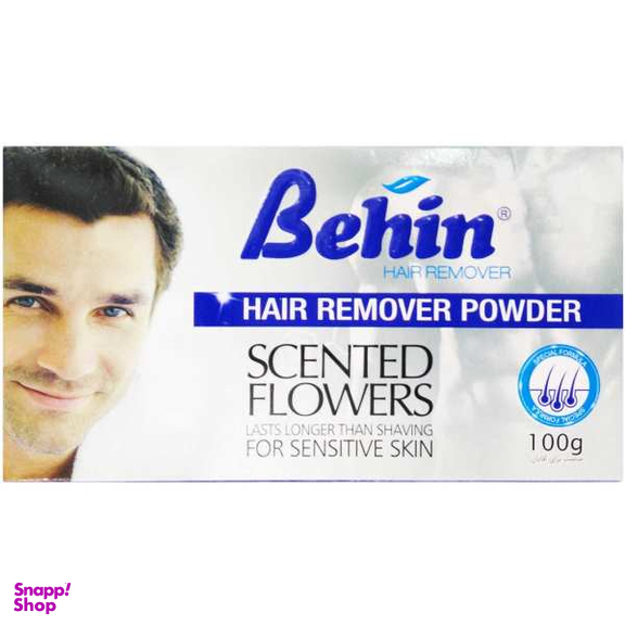 پودر موبر دست و بدن بهین مناسب برای آقایان مقدار 100 گرم بسته 4 عددی