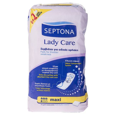 پد روزانه سپتونا (Septona) مدل Maxi Lady Care بسته 10 عددی