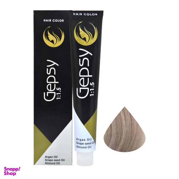 رنگ مو جیپسی (Gepsy) شماره 9.1 حجم 100 میلی‌لیتر رنگ بلوند دودی خیلی روشن