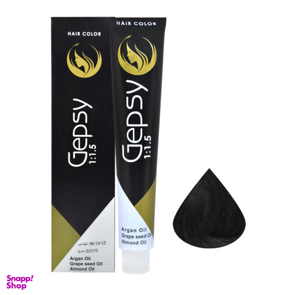 رنگ مو جیپسی (Gepsy) شماره 1.0 حجم 100 میلی‌لیتر رنگ مشکی