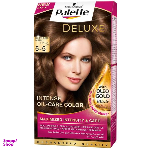 کیت رنگ مو پلت (Palette) سری Deluxe مدل Golden Gloss Caramel شماره 5-5