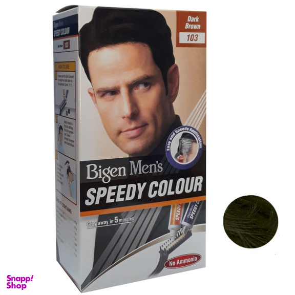 کیت رنگ مو بیگن (BIGEN) سری Speedy Colour شماره 103 حجم 40 میلی‌لیتر رنگ قهوه ای تیره