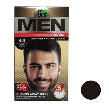 کیت رنگ مو گپ (Gap) سری Men Perfect شماره 3.0 رنگ قهوه ای تیره