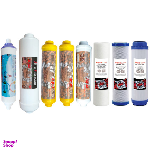 فیلتر دستگاه تصفیه کننده آب آکوآ کلیر (Aquaclear) مدل KFCF8 مجموعه 8 عددی