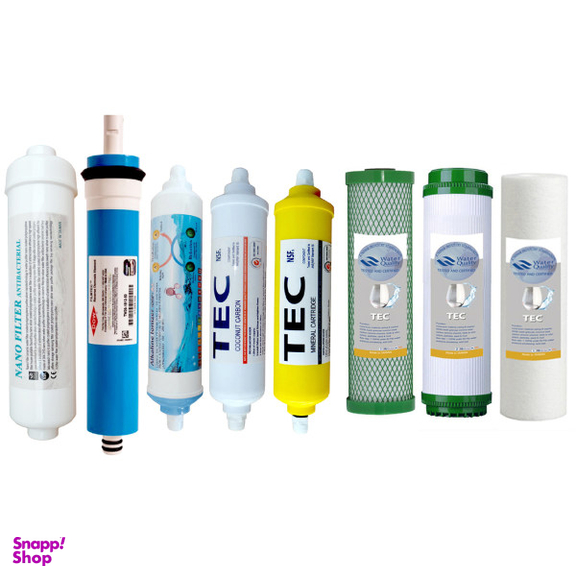 فیلتر دستگاه تصفیه کننده آب تک (Tec) مدل FTN8N مجموعه 8 عددی