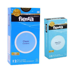 کاندوم فیستا (Fiesta) مدل Classic بسته 12 عددی به همراه کاندوم فیستا مدل Ultra Thin بسته 12 عددی