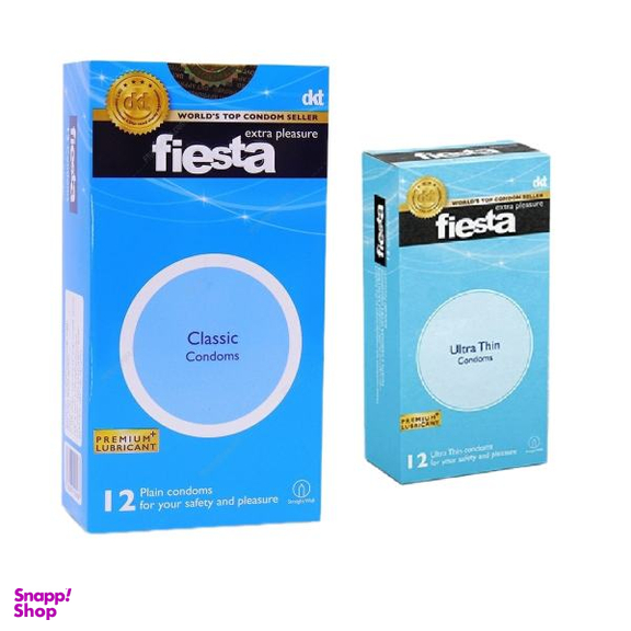 کاندوم فیستا (Fiesta) مدل Classic بسته 12 عددی به همراه کاندوم فیستا مدل Ultra Thin بسته 12 عددی