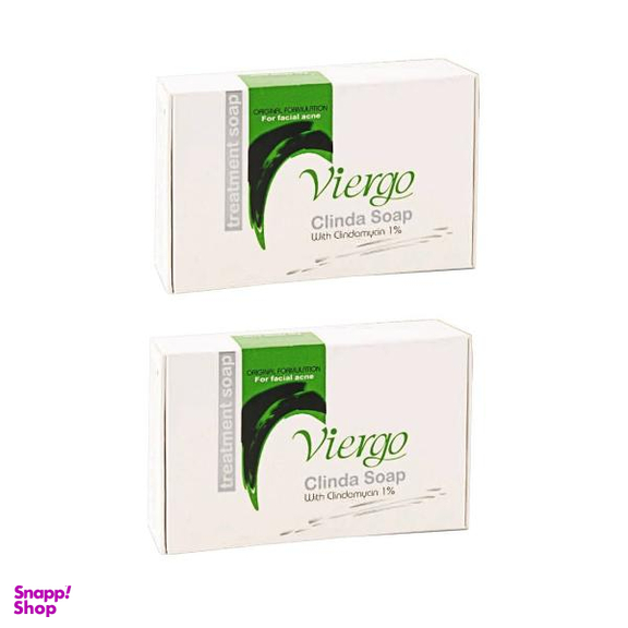 صابون شستشو ویرگو مدل Clinda وزن 100 گرم مجموعه 2 عددی