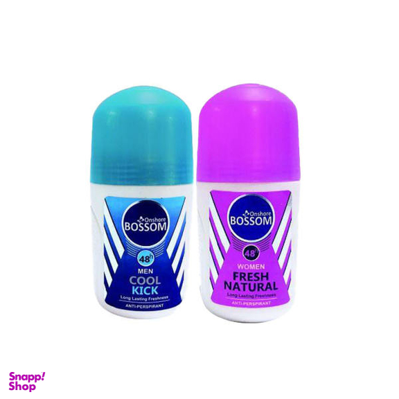 رول ضد تعریق انشور بوسوم (Onshore Bossom) مدل Cool kick و Fresh Natural حجم 75 میلی لیتر