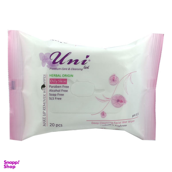 دستمال مرطوب یونی لد (Uni Led) مدل Oily Skin بسته 20 عددی