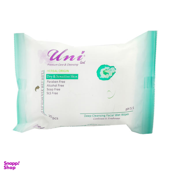 دستمال مرطوب یونی لد (Uni Led) مدل 111 بسته 20 عددی