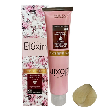 رنگ مو الوکسین (Eloxin) سری زیتونی شماره 10.8 حجم 120 میلیلیتر رنگ بلوند زیتونی پلاتینه