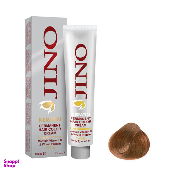 رنگ مو ژینو (Jino) سری Caramel شماره 7.34 حجم 100 میلی‌لیتر رنگ بلوند کاراملی متوسط