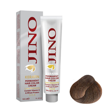 رنگ مو ژینو (Jino) سری Cacao شماره 5.37 حجم 100 میلی‌لیتر رنگ قهوه ای کاکایویی روشن