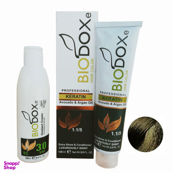 کیت رنگ مو بیوداکس (Bio Dox) شماره M6 حجم 125 میلی‌لیتر رنگ بلوند زیتونی متوسط
