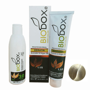 کیت رنگ مو بیوداکس (Bio Dox) شماره C8 حجم 125 میلی‌لیتر بلوند دودی خیلی روشن