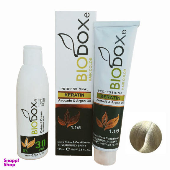 کیت رنگ مو بیوداکس (Bio Dox) شماره C8 حجم 125 میلی‌لیتر بلوند دودی خیلی روشن