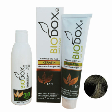 کیت رنگ مو بیوداکس (Bio Dox) مدل M4 شماره حجم 125 میلی‌لیتر رنگ قهوه ای زیتونی روشن