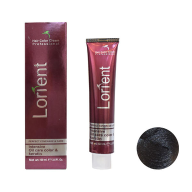 رنگ مو لورینت (Lorient) شماره N1 حجم 100 میلیلیتر رنگ مشکی