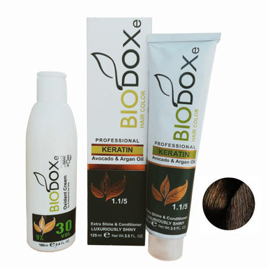 کیت رنگ مو بیوداکس (Bio Dox) شماره W3 حجم 125 میلی‌لیتر رنگ قهوه ای شکلاتی متوسط