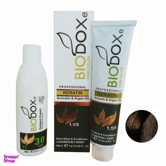 کیت رنگ مو بیوداکس (Bio Dox) شماره W3 حجم 125 میلی‌لیتر رنگ قهوه ای شکلاتی متوسط