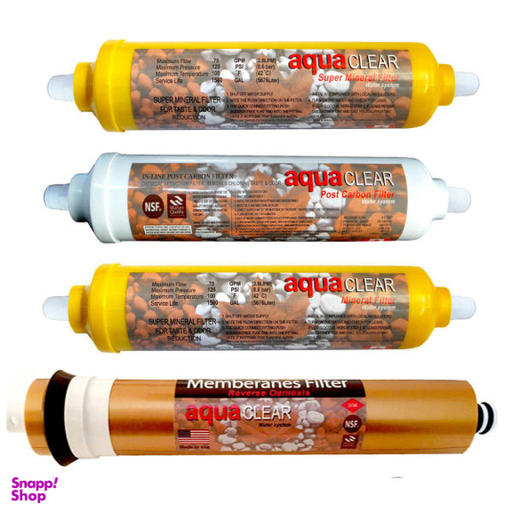 فیلتر تصفیه کننده آب آکوآ کلیر (Aquaclear) مدل REFILL AC4 مجموعه 4 عددی