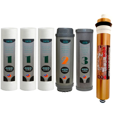 فیلتر دستگاه تصفیه کننده آب آکوآ کلیر (Aquaclear) مدل SUPERB FILTER 6AM مجموعه 6 عددی