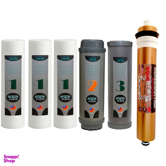 فیلتر دستگاه تصفیه کننده آب آکوآ کلیر (Aquaclear) مدل SUPERB FILTER 6AM مجموعه 6 عددی