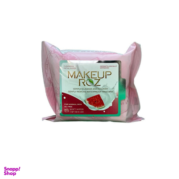 دستمال مرطوب پاک کننده آرایش میکاپ رز (Makeup Rose) مدل A1 بسته 25 عددی