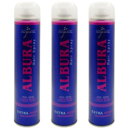 اسپری حالت دهنده مو آلبورا (Albura) مدل EXTRA HOLD حجم 500 میلی‌ لیتر مجموعه 3 عددی