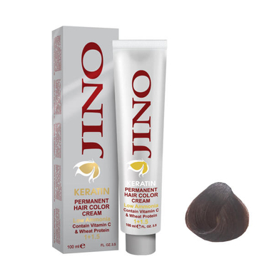 رنگ مو ژینو (Jino) سری Cendre شماره 4.1 حجم 100 میلیلیتر رنگ قهوه ای دودی متوسط