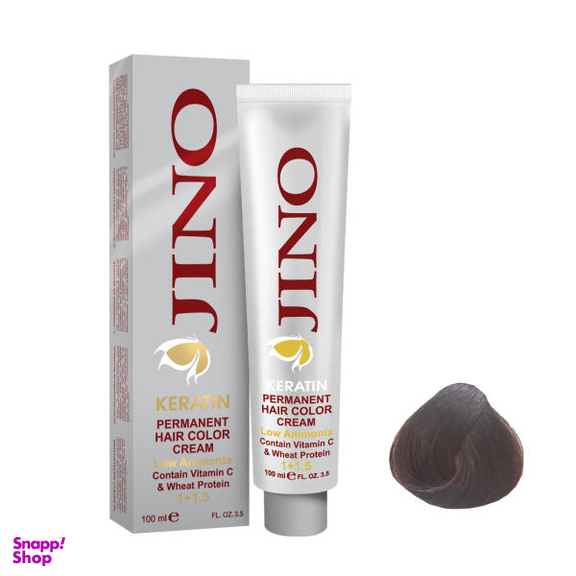 رنگ مو ژینو (Jino) سری Cendre شماره 4.1 حجم 100 میلی‌لیتر رنگ قهوه ای دودی متوسط