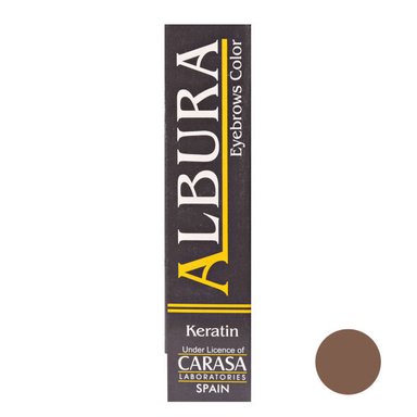 رنگ ابرو آلبورا (Albura) مدل Carasa شماره 2 حجم 15 میلی‌ لیتر رنگ قهوه ای تیره