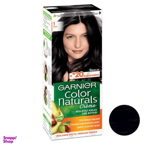 کیت رنگ مو گارنیه (Garnier) مدل Color Naturals شماره 1.0 حجم 40 میلی لیتر رنگ مشکی