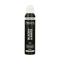 اسپری بدن مردانه بوتانیس (Botanis) مدل Black & White حجم 175 میلی لیتر