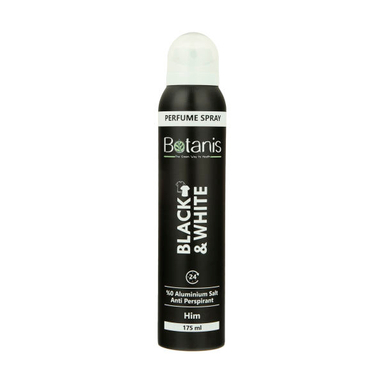 اسپری بدن مردانه بوتانیس (Botanis) مدل Black & White حجم 175 میلی لیتر