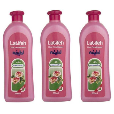 نرم کننده مو لطیفه (Latifeh) مدل Flower حجم 800 میلی لیتر بسته 3 عددی
