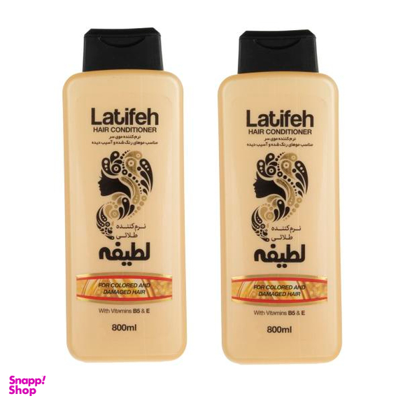 نرم کننده مو لطیفه (Latifeh) مدل Gold حجم 800 میلی لیتر بسته 2 عددی