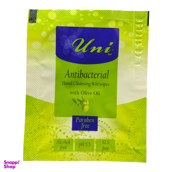 دستمال مرطوب یونی لد (Uni Led) مدل آنتی باکتریال بسته 50 عددی