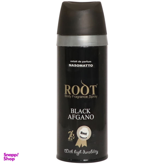 اسپری خوشبو کننده بدن مردانه روت (Root) مدل Black Afgano حجم 200 میلی لیتر