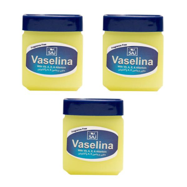 وازلین ساج مدل Fragrance Free حجم 125 میلی لیتر مجموعه 3 عددی
