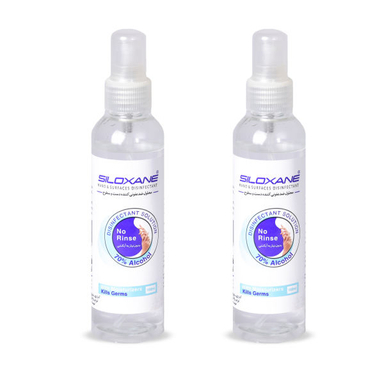 محلول ضدعفونی کننده دست و سطوح سیلوکسان (Siloxane) مدل Kills-Germs حجم 150 میلی لیتر مجموعه 2 عددی
