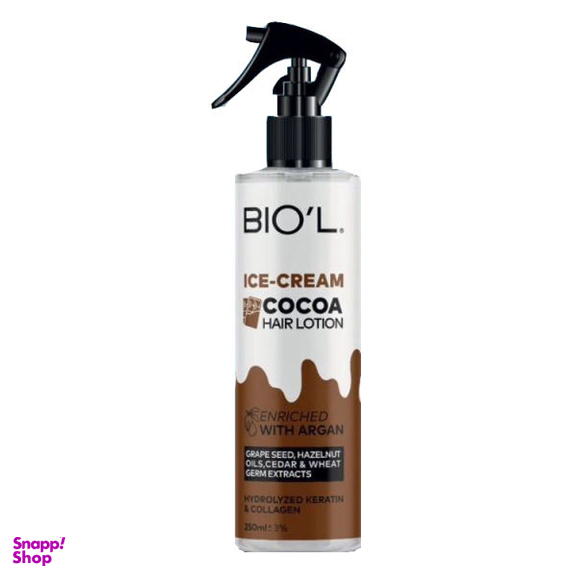 لوسیون مو بیول (Biol) مدل Ice Cream Cocoa حجم 250 میلی لیتر