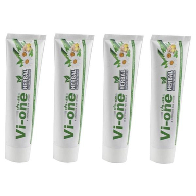 خمیر دندان وی وان (Vi One) مدل Natural Herbal حجم 130 میلی لیتر بسته 4 عددی