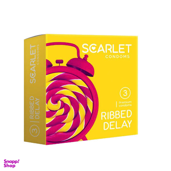 کاندوم اسکارلت مدل RIBBED DELAY بسته 3 عددی