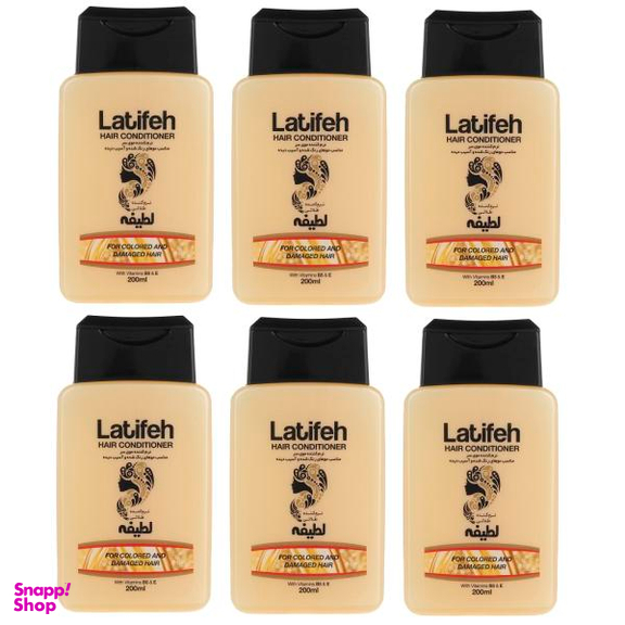 نرم کننده مو لطیفه (Latifeh) مدل Gold حجم 200 میلی لیتر بسته 6 عددی