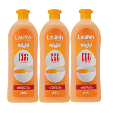 شامپو مو لطیفه (Latifeh) مدل 01 حجم 800 میلی لیتر بسته 3 عددی